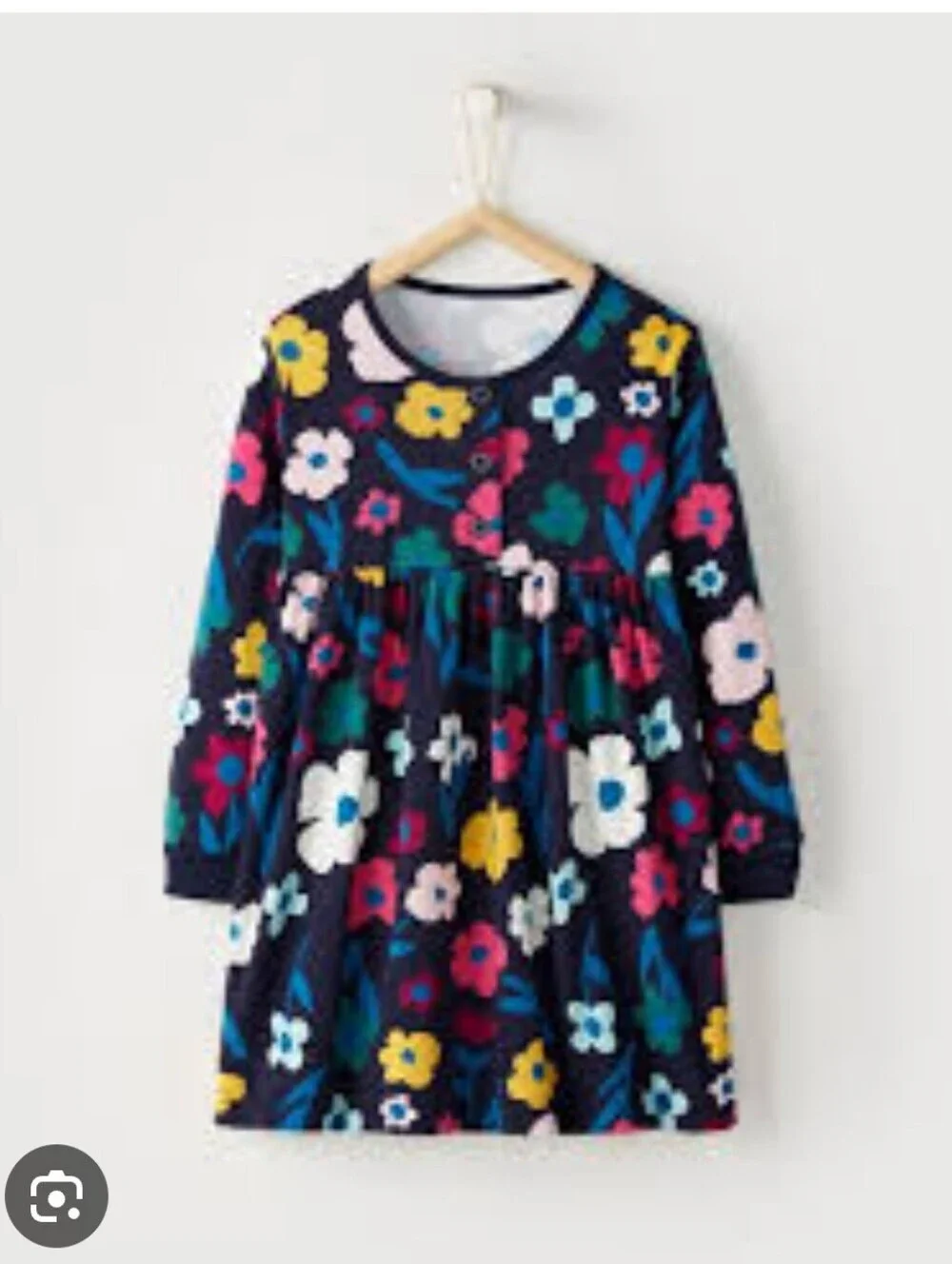 Hanna Andersson Kids Floral Colorful Long Sleeve Dress Size 5